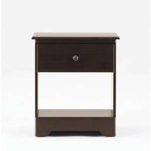   Nightstand with Roller Glides Finish Espresso Maple