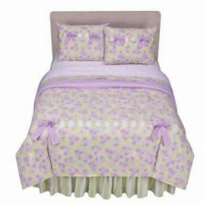  Bacati Lilac Flower Basket Comforter Set