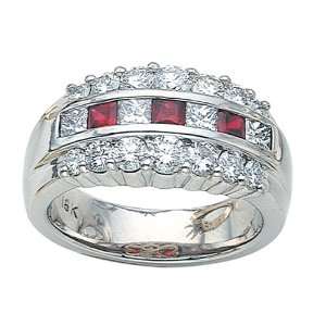  1.90 cttw Karina B(tm) Genuine Ruby Band in Platinum 950 