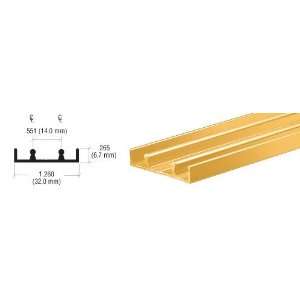 CRL Brite Gold Anodized Aluminum Lower Track Extrusion by CR Laurence