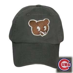  CHICAGO CUBS CAP HAT VINTAGE BEAR LOGO OLIVE MOSS ADJ 