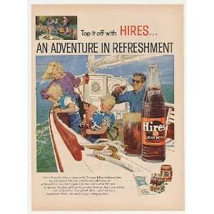  1959 Hires Root Beer Family Boat Boating Adventure Print 
