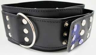 Punk Rock Choker Goth Thick Wide PU Leather Collar w/ D rings Necklace 
