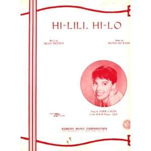   Hi Lo Vintage 1952 Sheet Music from the movie Lili with Leslie Caron