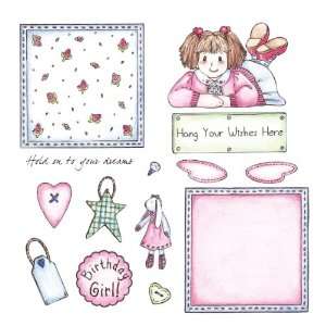   Polly Unmounted Rubber Stamp Set 6X6 Sheet Chloe Toys & Games