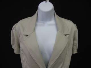 LIZ LANGE Khaki Short Button Down Maternity Sleeve Blazer Jacket Sz 5