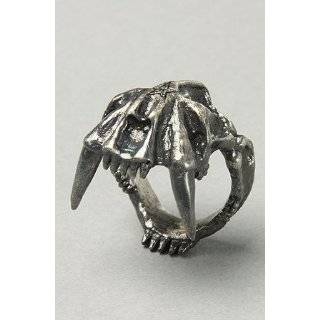  Obey The Saber Skull Ring in Antique Silver,Jewelry for 