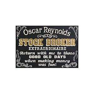  Personalized Stock Broker Wooden Sign
