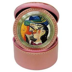   Woman with Blue Hat Picasso Jewelry Case Travel Clock