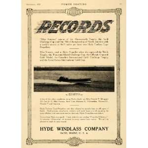  1920 Ad Hyde Windlass Propeller Miss America Boat Gold 