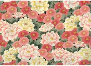 NOBU FUJIYAMA FLORAL PEACH/CORAL~ Cotton Quilt Fabric  