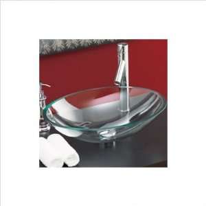  Translucence Oval Glass Vessel Sink