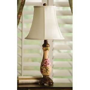   Rose 3 Way Lamp W/ Ivory Shade By Collections Etc