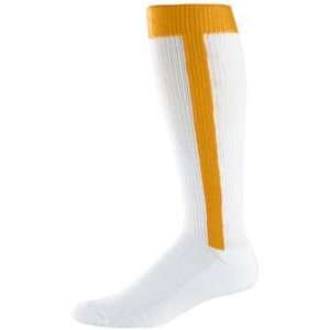  Adult Baseball Stirrup Socks   White and Gold Sports 