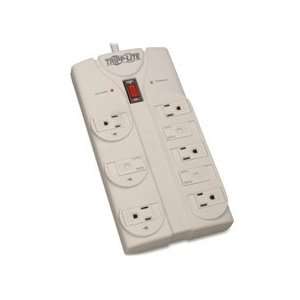   overload protection. Surge protector also features 8 outlets, an 8
