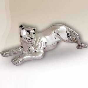  Panther Contemporary Silver Plated Sculpture
