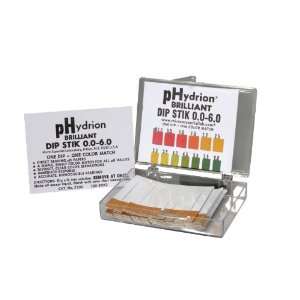   7200 Brilliant Dip Stik Insta Check Plastic pH Test Strips, 0   6 pH