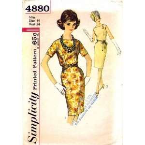   Pattern Bateau Neck Slim Dress Size 14 Bust 34 Arts, Crafts & Sewing