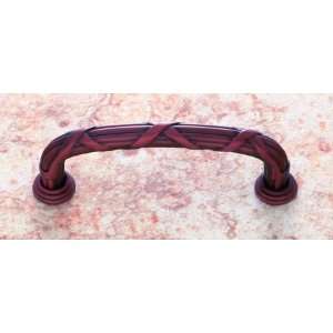   Center Laced Handle Pull with Individual Backplates   Old World Bronze