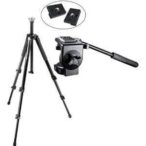  Manfrotto 055XB Classic Tripod and a 128RC Fluid Video Head 