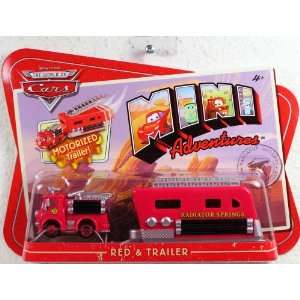   Disney CARS Mini Adventures Red With Motorized Trailer Toys & Games