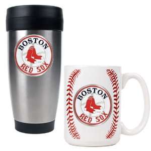 Boston Red Sox MLB Stainless Steel Travel Tumbler & Game ball Ceramic 