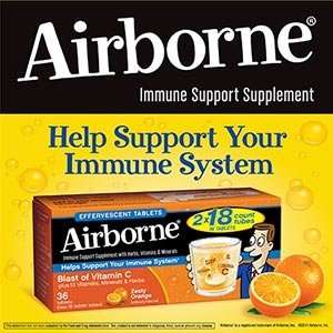 Airborne Effervescent Tablets, 2 Tubes, 18 Tablets Each 