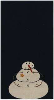 Primitive 2 pc Snowman With Star Kitchen Towel Snowman  