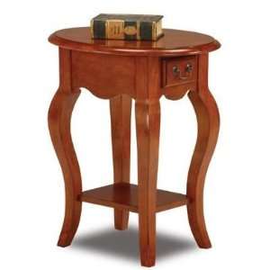  Oval Side Table Brown Cherry
