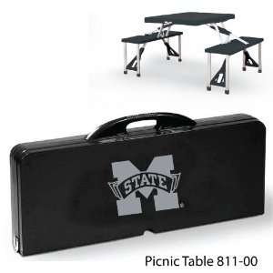    Mississippi State Printed Picnic Table Black 