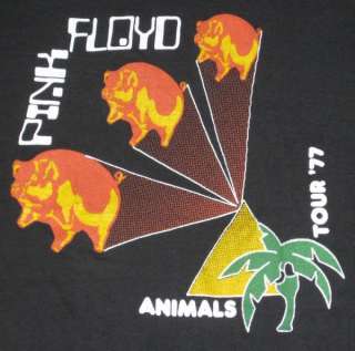 1977 PINK FLOYD VTG TOUR T SHIRT concert ANIMALS 70s OG  