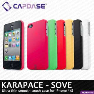 Capdase Karapace Jacket Sove Case Cover iPhone 4 4S w Stand Screen 