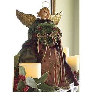  Standing Angel with Wreath Tree Topper