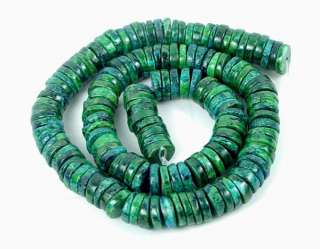 10x2mm Azurite Malachite Heshi Beads 16  