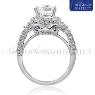 CERTIFIED G SI1 3.54CT TOTAL OVAL SHAPE DIAMOND ENGAGEMENT RING 18K 