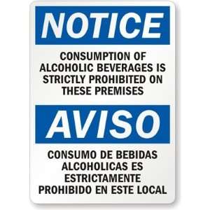   Bebidas Alcholicas Es Estrictamente Prohibido En Este Local Plastic