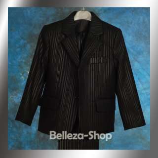 Pcs Boy Black Wedding Christening Suit SZ 4 5T ST013B  