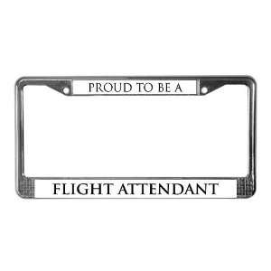  Proud Flight Attendant Occupation License Plate Frame by 