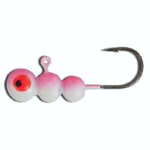  Lindy Ice Worm Jigs Size 12; Color Pink Glow (31 
