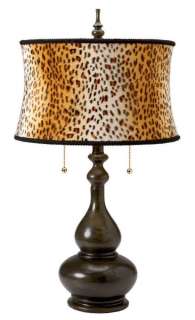 Genie Bottle Table Lamp With Animal Print Shade (Pack o  