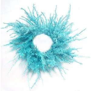  New   Whimsical Sky Blue Laser Christmas Wreath 16 by 