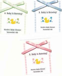 Ducky Baby Shower Tea Favors  