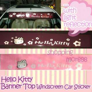 Hello Kitty Banner Top Windscreen Car Decal Sticker p2  