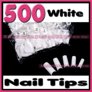   Color Acrylic Nail Art False French Nail Tips   Half #16111426  