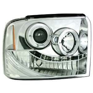 Ford Super Duty 2005 2006 2007 Head Lamps, Projector Chrome Housing 
