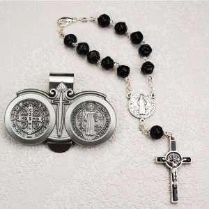  St Bened Auto Rosary Visor Clip Visor Clips Jewelry
