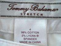 Tommy Bahama Womens Stretch Cream Bermuda Shorts Size 4  