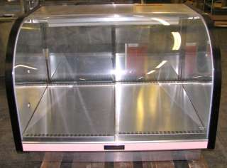   Refrigerated Food Display Case, Curved Glass, Lighted, Bakery, Deli