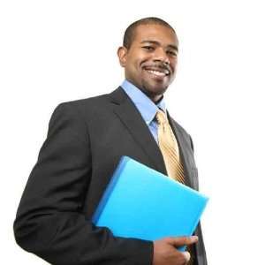  Smiling African American Businessman   Peel and Stick Wall 