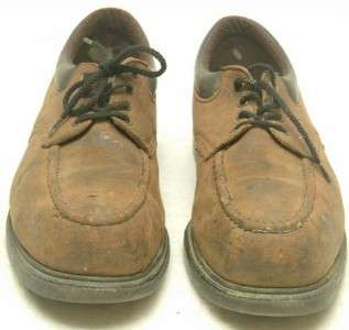 Vtg USA Made Red Wing Brown Leather Steel Toe Lacer Work Shoes 